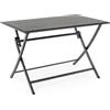 BIZZOTTO OUTDOOR ELIN TAVOLO PIEGHEVOLE 110X70 CM ANTRACITE 0662505
