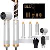 UMIGA Hairstyler Phon Capelli 5 in 1 Asciugacapelli Airstyler Spazzola Phon Capelli Ad Aria Calda Spazzola Asciugacapelli Modellatori Capelli ad Aria Calda per Ricci Volumizzante Lisciante Capelli, Bianco
