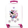 Disney Joumma Minnie Flowers Valigia da Cabina Bianco 33x50x20 cm Rigido 2.35 kgs Lucchetto a Combinazione Laterale ABS 2.35 kgs 28.4L Bagaglio a Mano