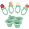 Btrfe Stampi per Ghiaccioli in Silicone per Neonati, Set di Stampi per Ghiaccioli Piccoli e Massaggiagengive per Bambini di 4+ Mesi, Stampo per Ghiaccioli per Neonati, Accessori per Neonati