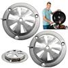 Doukesh 2PC 95MM Griglia Aerazione Regolabile Rosetta di Ventilazione Rotonda in Acciaio Inox Griglia Aerazione Ventola Rotonda Richiudibile Regolabile con Valvola per Barbecue Interni Esterni