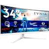 Philips Gaming Monitor 34M2C5501A 34 pollici, Curvo, 3440x1440, UW-QHD, 180Hz, Fast VA Panel, 0.3ms MPRT, USB Hub, Speakers, (HDMI2x 2.0 DP 1x 1.4) Adaptive Sync, HDR400, FreeSync Premium, Bianco