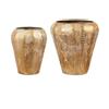 L'Oca Nera Set 2 Vasi Ethno Chic in Metallo