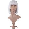 MapofBeauty 30cm/ 12 Pollice Corto Lisci Donna Lisci Parrucche (Bianco)