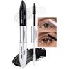 EONFAVE Mascara 2 in 1 + primer, 5D bianco primer e mascara resistente all'acqua, mascara telescopico, resistente alle sbavature e durevoli, volumizzanti e ricci, per ciglia estremamente lunghe, trucco occhi