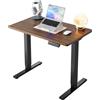 HUANUO Scrivania Regolabile in Altezza 80 x 48 cm, 4 impostazioni di altezza, scrivania elettrica per casa, ufficio e computer, standing desk, Noce Nero