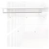 GERMANIA DIE MÖBELMACHER Germania 3428-84 GW-Genova - Pannello Appendiabiti con Pannello Frontale in Vetro, 97 x 96 x 30 cm, Colore: Bianco