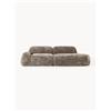 Westwing Collection Chaise longue componibile 3 posti in teddy bouclé Wolke