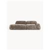 Westwing Collection Chaise longue componibile 3 posti in teddy bouclé Wolke