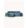 Westwing Collection Divano angolare componibile 3 posti in teddy bouclé Wolke - Blu