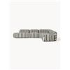 Westwing Collection Divano angolare componibile XL a righe Wolke - Nero