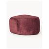 Westwing Collection Pouf ovale in teddy bouclé Wolke - Rosso