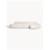 Westwing Collection Divano angolare componibile 4 posti con chaise longue in teddy bouclé Wolke