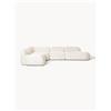 Westwing Collection Divano angolare componibile 4 posti con chaise longue in teddy bouclé Wolke
