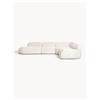 Westwing Collection Divano angolare componibile 4 posti con chaise longue in teddy bouclé Wolke