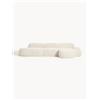 Westwing Collection Divano angolare componibile 4 posti con chaise longue in teddy Wolke