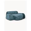 Westwing Collection Poltrona lounge XL in teddy bouclé Wolke - Blu