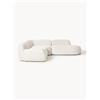 Westwing Collection Divano angolare componibile 4 posti con chaise longue in teddy bouclé Wolke