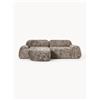 Westwing Collection Divano angolare componibile 3 posti in teddy bouclé Wolke - Marrone