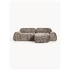Westwing Collection Divano angolare componibile 3 posti in teddy bouclé Wolke - Marrone
