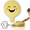 alldoro 60291-1 - Cuscino XXL di Peluche Sunny, Diametro 20,5 cm, con Suono e Emozioni Divertenti, Colore: Giallo
