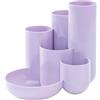 HAN Campus 17480-887 - Porta scrivania con 5 tubi e 1 ciotola, colore: Viola pastello