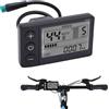 VBESTLIFE Display LCD per Bici Elettrica, Display LCD S866 per Bicicletta Elettrica Pannello di Controllo 24V 36V 48V con Spina Impermeabile