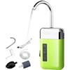 Lixada Mini pompa ad aria portatile per esterni, pompa ad ossigeno con tubo di pietra d'aria, sensore 3 in 1, ricarica USB, automatica, pompa di ossigeno multifunzione, illuminazione a LED per la