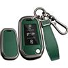 Ysbxitu Chiave pieghevole telecomando cover adatta per Peugeot 208 307 308 407 508 2008 3008 5008 Traveller Citroen C3 C4 C4L C5 Picasso Ople Custodia portachiavi in pelle B verde