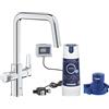 GROHE Blue PURE - Rubinetto 2in1 con filtraggio acqua - INSTALLAZIONE INCLUSA - Cromato bocca a U