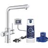 GROHE Blue PURE - Rubinetto 2in1 con filtraggio acqua - INSTALLAZIONE INCLUSA - Cromato bocca a L