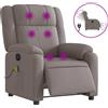 vidaXL Sedia da Massaggio Elettrica Tessuto Taupe