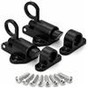 QWORK® 2 Pezzi Chiavistello a Molla, Serratura Porta Automatico con Viti per Porte Balconi, Porte Giardino, Ante Armadi, Finestre (Nero)