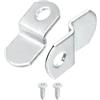 QUARKZMAN 10 Pz 1/8 Clip per Tela Spostata, Clip per Cornici per Immagini Specchio a Forma di Z Clip per Montaggio di Dipinti su Tela con 1 Foro di Montaggio con Viti, Argento