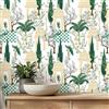 VaryPaper Carta da parati Tropical Garden Pavone 44.5cmx200cm Carta Adesiva per Mobili Fiori Pellicola Adesiva per Armadio Cassetti Guardaroba Parete Soggiorno Camera Letto Bagno Impermeabile