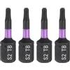 QUARKZMAN 4Pz T8 Inserti per Avvitatore Torx 1/4 Gambo Esagonale 25mm/1 Lunghezza Punte per Cacciavite Magnetico 6 Punte Esagonali a Stella in Acciaio S2 Trapano Elettrico di Qualità