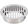 Kuuleyn Sifone da Pavimento, Sifone da Pavimento Rotondo, 1 Coperchio di scarico PC Scarico di Pavimento Anti-Bloccaggio per Balcone in Acciaio Inox per Uso in Corte Esterno(160 Flat Mouth)