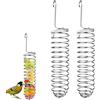 BYZESTY Giocattolo per uccelli, 2 mangiatoie in acciaio inox per pappagalli, pappagallini, cacatua, are, conure, fringuelli, Mynah