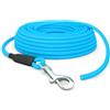 SNOOT Guinzaglio da traino per cani, impermeabile, senza passante, 15 m, per allenamento a ruota libera, sicuro, blu ciano, fino a 35 kg