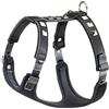 Ferplast Pettorina per Cani GIOTTO LUXOR MEDIUM, in Vera Pelle con Borchie Argentate