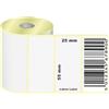 Labex label Etichette termiche bianche, 55 x 25 mm, autoadesive, 1000 etichette per rotolo, rettangolari, per stampanti a trasferimento termico, carta standard (bianco, 1 rotolo)