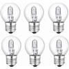 Caldarax G45 E27 Lampadina 42W Dimmerabile AC 230V, 613LM Bianco Caldo 2700K, Trasparente Lampadine Golf E27 per Lampadari, Applique, 6 pezzi