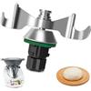 Hossom Coltello per Impastare per Bimby TM7/ TM6/ TM5, Gruppo Coltelli Bimby TM5 TM6 in Acciaio Inox SUS420, Thermomix Ricambi Robot da Cucina Lame, Nessun Residuo di Pasta, Pulizia Rapida della Lama