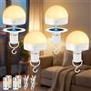 Kimjo E27 Lampadina Ricaricabile con Telecomando Set di 4-10W Lampadina Ricaricabile con Batteria USB 3 Colori Dimmerabile - Lampadine a Batteria Magnetica Rimovibile Lampada da Campeggio Esterna