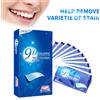 NONE Striscia sbiancante per denti senza perossido bianco 9D Rimuovi macchie Striscia sbiancante bianca 5D Striscia sbiancante dentale Sbiancamento dei denti domestico