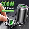 NONE Caricabatterie da auto mini da 200W a ricarica rapida per iPhone QC3.0 mini PD USB Type C, caricabatterie da auto per cellulari Xiaomi Samsung Huawei