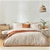 Yard Barton Quadri Vichy Set Copripiumino - 100% Cotone Reversibile Federe Oxford Morbido E Traspirante Biancheria Da Letto Premium (Biscotto - Singolo - 137x200cm)