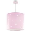 Dalber Lampada a sospensione per bambini Dalber Sweet Dreams, cuori rosa, E27, 62012MS, lampade per bambini, cameretta da bambina.