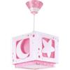 Dalber Lampada da soffitto a sospensione per bambini Dalber Moonlight, luna e stelle, rosa chiaro di luna, 63232MS, E27, lampade per bambini, maschietti, femminucce e neonati.