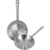 WELL HOME MOBILIARIO & DECORACIÓN Well Home Set di 2 padelle Ø30Ø34 cm in acciaio inox, adatte per induzione e senza antiaderenti